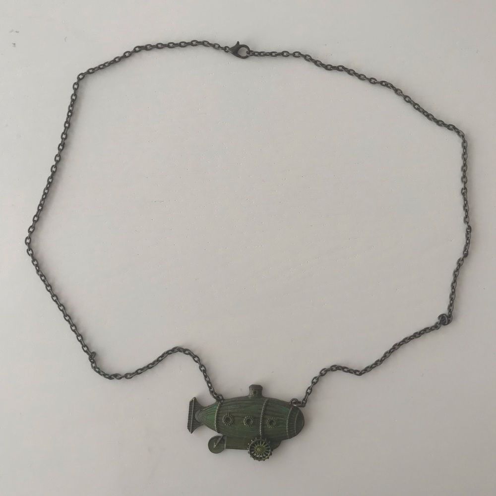 Craft Fair Emerald SteamPunk Necklace
